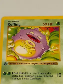 1st Edition Shadowless Koffing Pokemon Card 1999 Base Set WOTC 51/102 - Image 2
