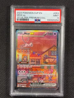 Pokémon Cards PSA 9 Mew Ex 151 UPC SIR S&V Black Star Promo 2023 #53 - Image 1