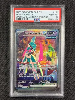 Pokémon Cards PSA 10 Iron Valiant ex SIR Paradox Rift S&V 2023 249/182 - Image 3