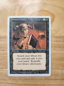 MTG Magic the Gathering Rare Sorcery Demonic Tutor Revised Edition - Image 1