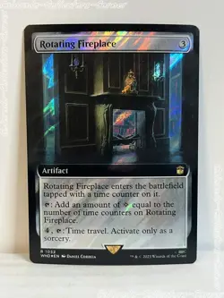 Magic the Gathering Doctor Who - Rotating Fireplace EXTENDED ART SURGE FOIL - Image 1