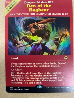 MTG 1x FOIL SHOWCASE Den of the Bugbear 351 R12 Adventures in the Magic x1 NM - Image 1