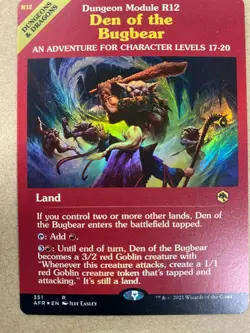 MTG 1x FOIL SHOWCASE Den of the Bugbear 351 R12 Adventures in the Magic x1 NM - Image 2