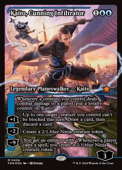 Kaito, Cunning Infiltrator- Foundations Foil Showcase (Japanese)  MTG-NM - Image 1