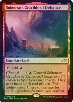 1 x Sokenzan, Crucible of Defiance - Foil - Neon Dynasty - LP - MTG - JPL - Image 1