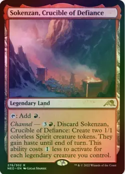 1 x Sokenzan, Crucible of Defiance - Foil - Neon Dynasty - LP - MTG - JPL - Image 2