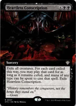 MTG Heartless Conscription (Extended Art) | NM | Cmd: Thunder Junction (OTC) - Image 1