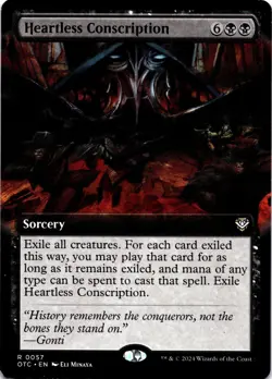 MTG Heartless Conscription (Extended Art) | NM | Cmd: Thunder Junction (OTC) - Image 3