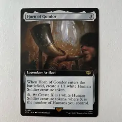 Magic the Gathering LoTR #R0377 Horn of Gondor Bordeless Rare - Image 1