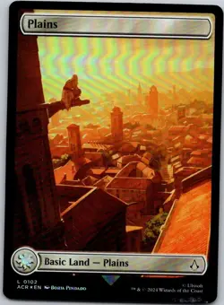 Magic the Gathering Foil Plains #102 Full Art Assassin's Creed MTG Free Shipping - Image 1