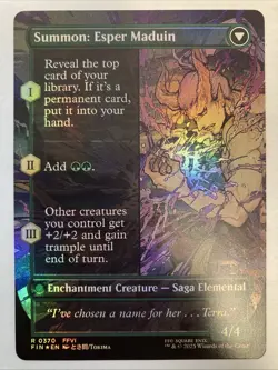 FOIL FIN Esper Origins / Summon: Esper Maduin 0370 R Borderless MTG - Image 4