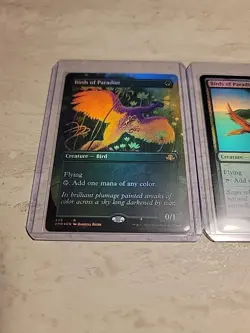 Birds Of Paradise X2 FOIL (1 Borderless) Dominaria Remasted Pack Fresh MTG NM/M - Image 3
