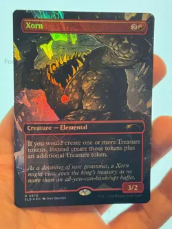 1X FOIL Xorn BORDERLESS MINT MTG Magic Secret Lair Rare Bonus Card D&D BG3 EDH - Image 1