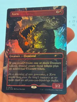 1X FOIL Xorn BORDERLESS MINT MTG Magic Secret Lair Rare Bonus Card D&D BG3 EDH - Image 2