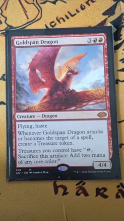 1x Goldspan Dragon NM-Mint, English Jumpstart 2022 MTG Magic - Image 1