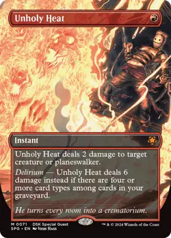 [MTG][MAGIC] Unholy Heat [Foil][Special Guest Borderless] - SPG [NM] - Image 1