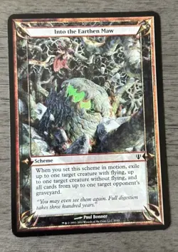 INTO THE EARTHEN MAW OVERSIZE Archenemy MTG Magic the Gathering Cards - Image 1