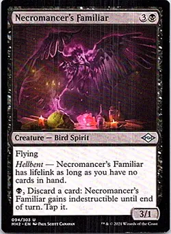 Necromancer's Familiar Modern Horizons 2 Magic The Gathering Light Play - Image 1