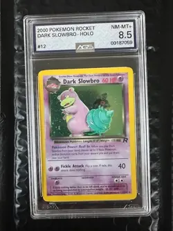 Pokemon Dark Slowbro 12/82 Team Rocket Holo NM-MT+ 8.5 - Image 2