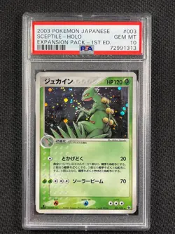 Pokémon Cards PSA 10 Sceptile Expansion Pack 1st Ed Ultra Rare 2003 03/55 - Image 1