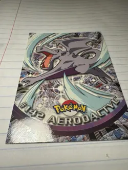 AERODACTYL #142 - BLUE LOGO - NON-HOLO - Series 3 - TOPPS POKEMON CARD - NM - Image 7
