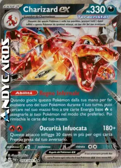 CHARIZARD ex 054/091 • Rare Holo Foil • Paldea Destiny PAF POKEMON - Image 2