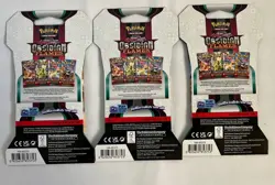 Lot of 3 Pokemon TCG Obsidian Flames Sleeved Booster Packs New Unopened - Image 2