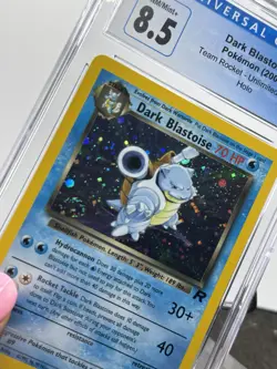 Pokemon CGC 8.5 Swirl + Dark Blastoise Team Rocket 3/82 Holo 2000 Graded SWIRL - Image 4