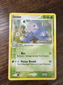 Swalot 40/106 Pokemon TCG 2005 EX Emerald Reverse Holo Stamped NM - Image 7