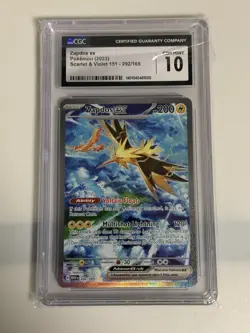 2023 Pokemon Scarlet & Violet 151 Zapdos ex #202/165 CGC 10 PSA - Image 3