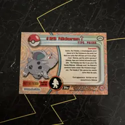 Pokemon #29 Nidoran 1999 TV Animation Edition Black Logo Topps - Image 2
