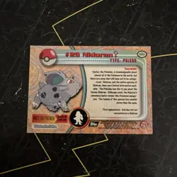 Pokemon #29 Nidoran 1999 TV Animation Edition Black Logo Topps - Image 4
