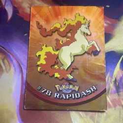 RAPIDASH #78 ~ HOLO  FOIL Animation Series- Blue Logo - Pokemon 1999 Topps Go - Image 1