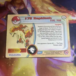RAPIDASH #78 ~ HOLO  FOIL Animation Series- Blue Logo - Pokemon 1999 Topps Go - Image 2