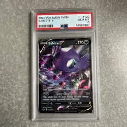 Pokemon Sableye V #120 PSA 10 Sword And Shield Full Art - Image 1