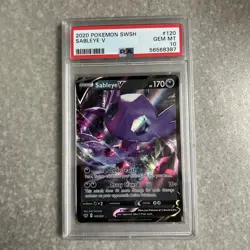 Pokemon Sableye V #120 PSA 10 Sword And Shield Full Art - Image 5