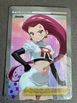 Jessie Trading Card Custom Waifu Goddess Story Anime Girl holo Card Pokemon - Image 1
