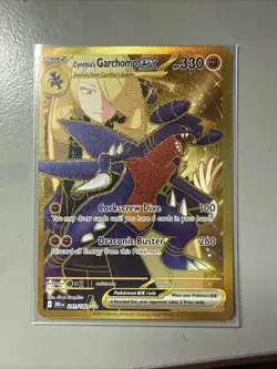 Cynthia's Garchomp EX Gold Hyper Rare Card 241/182 Destined Rivals - Image 1