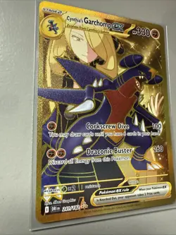 Cynthia's Garchomp EX Gold Hyper Rare Card 241/182 Destined Rivals - Image 2