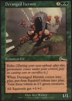 Mtg 1x Deranged Hermit LP/MP, English Urza's Legacy Squirrels - Image 1
