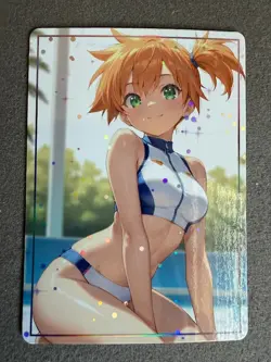 Misty Trading Card Custom Waifu Goddess Story Anime Girl holo Card Pokemon - Image 1