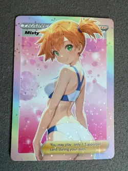 Misty Trading Card Custom Waifu Goddess Story Anime Girl holo Card Pokemon - Image 1