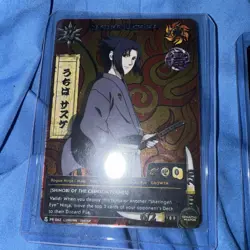 Naruto TCG CCG Sasuke Uchiha Foil Promo Card English Near Mint Samurai Rare - Image 2