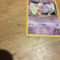 Sabrina's Mr. Mime 94/132 1st Edition Gym Heroes Pokemon Card - Image 2