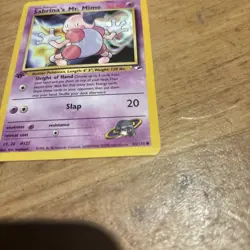 Sabrina's Mr. Mime 94/132 1st Edition Gym Heroes Pokemon Card - Image 3