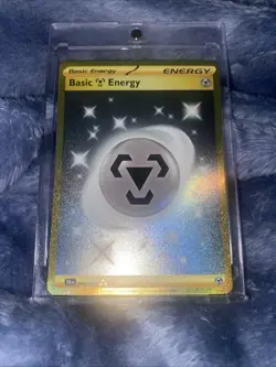 Pokemon TCG Basic Metal Energy Card Gold Hyper Rare, Shrouded Fable Steel - Image 1