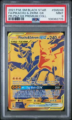 Pikachu & Zekrom GX SM248 Full Art Black Star Promo PSA 9 Pokemon Card - Image 4