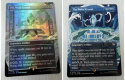 MTG The Water Crystal (Nonfoil) & The Wind Crystal (Foil) Final Fantasy Magic - Image 1