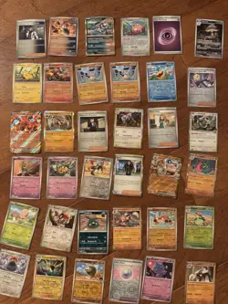POKEMON CARD LOT 110 CARDS | 77 HOLOS | 33 BASIC | L-03 - Image 1