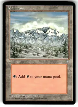 Magic The Gathering MTG Ice Age Mountain (340) NM - Image 1